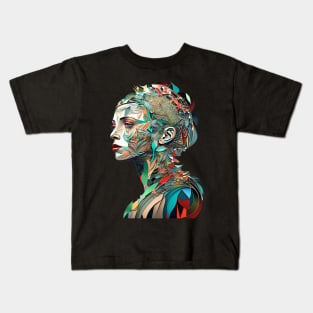 Woman Art Portrait Kids T-Shirt